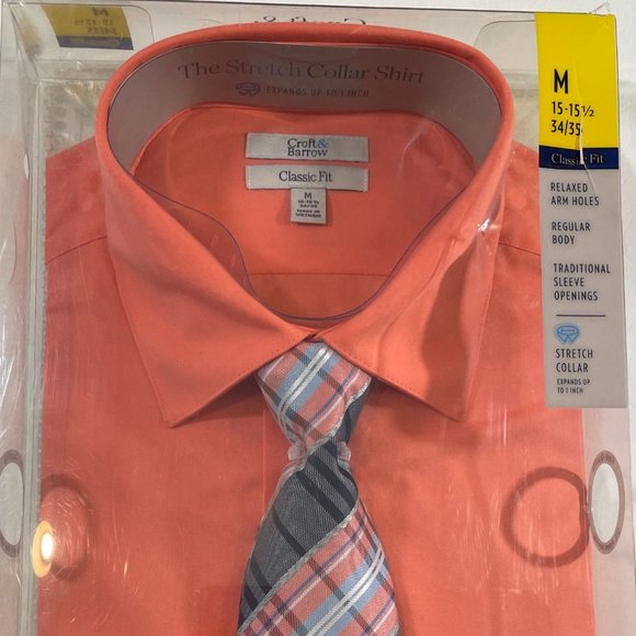 Men's Croft & Barrow Classic-Fit Stretch-Collar Dress Shirt & Tie Set - Picture 5 of 5